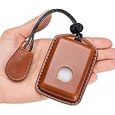 LCXWZNDY for Volvo Key Fob Cover Genuine Leather with Keychain,Compatible with Volvo XC40 XC60 S90 XC90 V90 2017 2018 T5 T6 2015 2016 T8
