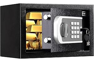 RETLLAS Home Safe Fireproof Waterproof,Fireproof Safe with Digital Keypad,Security Safe Box Gun Safes Lock Box with Keypad for Cash Jewelry Home, Hotel, Dorm, Office