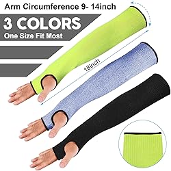 JaGely 6 Pairs Level 5 Cut Resistant Sleeves with