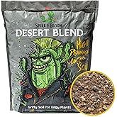 High Drainage Cactus Soil Potting Mix with Mycorrhizal Fungi - 8 Pounds / 4 Quarts of Soil for Succulents and Cactus - Slightly Acidic, Gritty Soil for Healthy Indoor Plants - Spike & Bloom