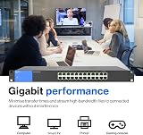 Linksys LGS124 24 Port Gigabit Unmanaged Network Switch Metal Housing Plug Play view 3