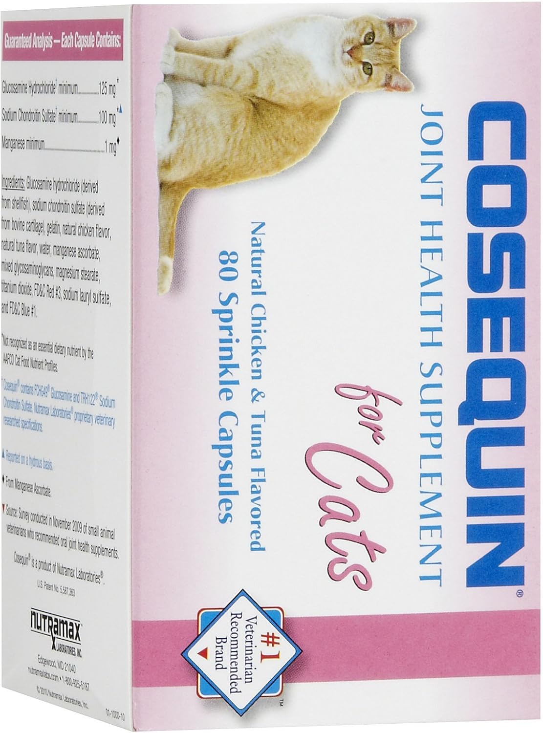 Nutramax Cosequin 80 Sprinkle Capsules for Cats : Pet Bone And Joint Supplements : Pet Supplies