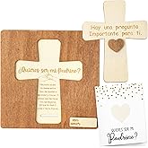 CJiangpo Will You Be My Godfather Proposal Gift, Cross Design Padrino Proposal Puzzle in Spanish Godfather Asking Card Gifts from Godchild, Baptism Present Baby Shower Keepsake