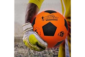 HITEGY Glow in The Dark Soccer Ball - Water-Resistant, Official Size 5, Light Up with Every Kick, Includes Pump, Manual & Extra Batteries - Perfect Soccer Gifts for Kids and Teen Boys