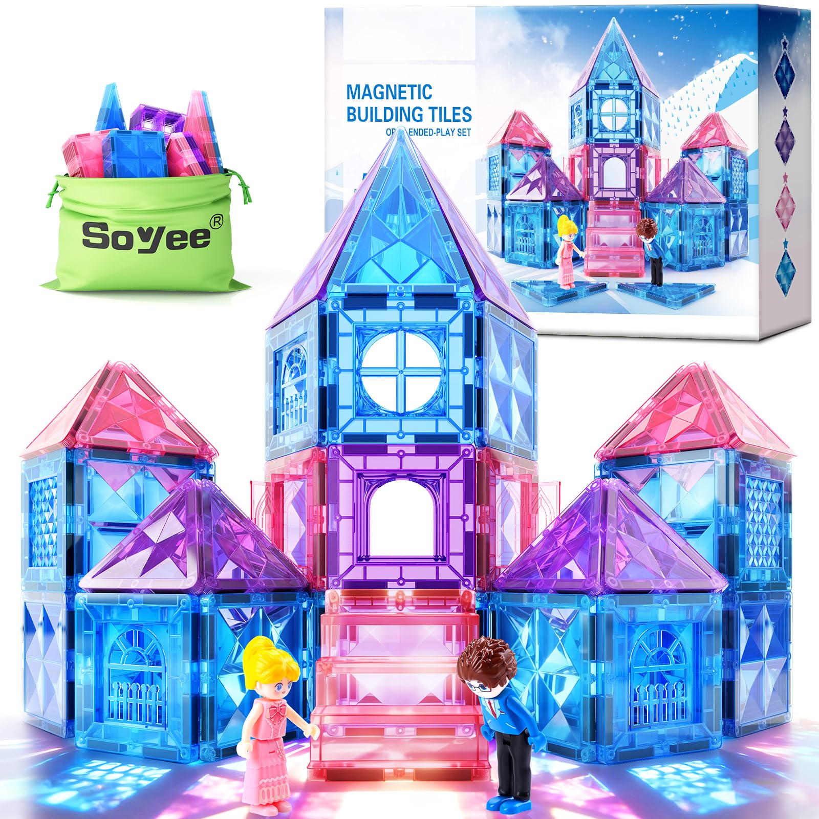 Photo 1 of Soyee Diamond Magnetic Building Blocks - Princess Toys for 3-8 Year Old Girls & Boys - 3 4 5 6 Year Old Girl Birthday Xmas Present
