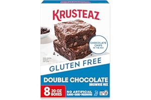 Krusteaz Gluten Free Double Chocolate Brownie Mix, Includes Chocolate Chips, Certified GF, Gluten Free Baking Mix, 20-ounce Boxes (Pack of 8)