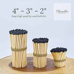 4" Inch Long Wooden Refill Matchsticks with Strike