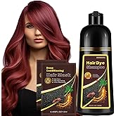 Fvquhvo Wine Red Hair Dye Shampoo 3 in 1 - 16.9 fl oz / 500 ml