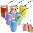3Pack Mini Tumbler Shot Glass With Straw & Lid, Mini Tumbler Cups Double Wall Tumbler Shot Glasses 2oz C - View #2