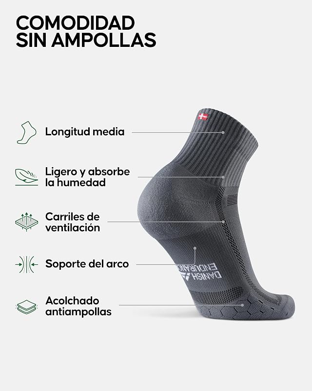 Meias de corrida, 3 e 5 Packs MC (2xPreto/Cinzento, 2xCinzento/Preto, 1x Azul/Amarelo) 39-42