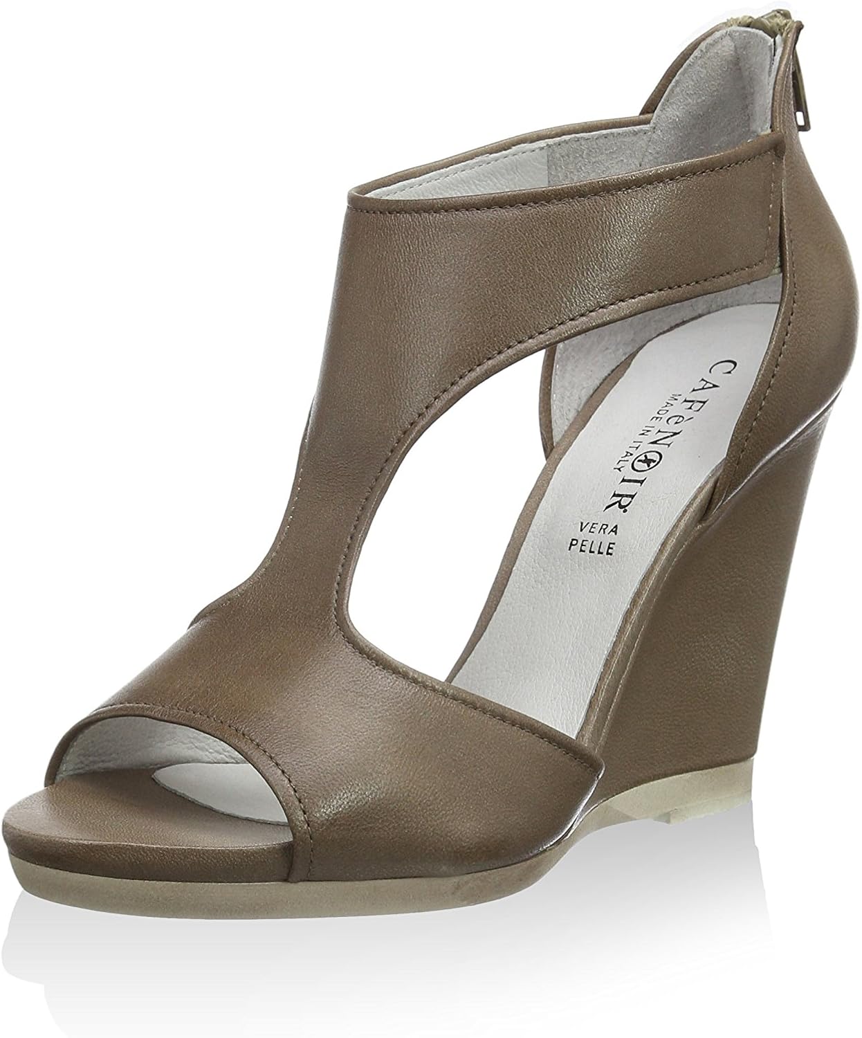 Amazon.com | CAFÃ¨NOIR Womenâs Qnf215 Dress sandals brown Size: 3 UK | Heeled Sandals