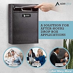 AdirOffice Wall Mount Mailbox - Combination Mailbox