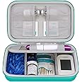 Elonbo Diabetic Supplies Travel Case, Glucose Meter Portable Storage Bag, Diabetic Care Kits Organizer Holder, Diabetic Supply Carrying Case for Glucose Meter Insulin Pen Blood Sugar Test Strips,Green