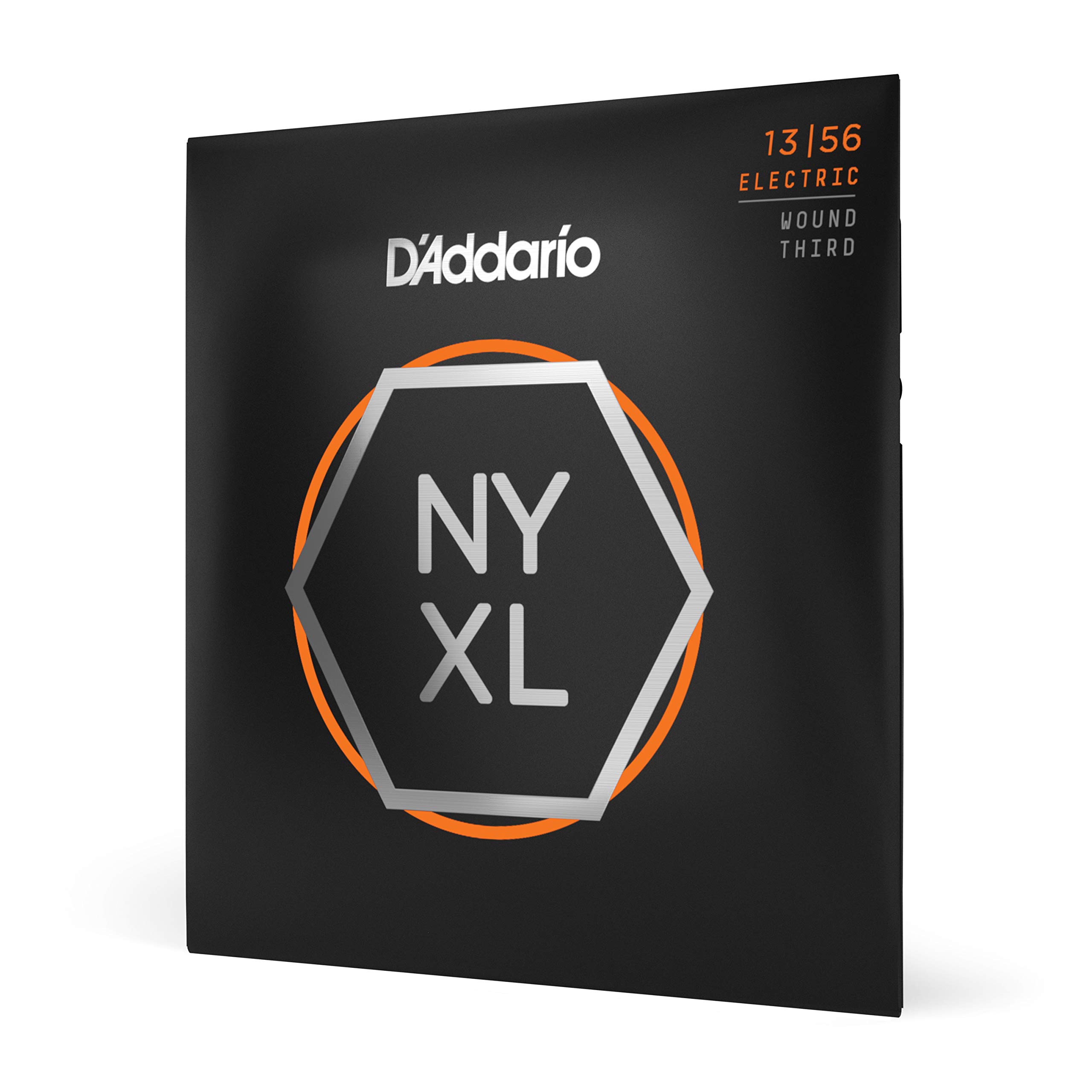 D'Addario Electric Guitar Strings, NYXL Nickel Plated, NYXL1356W, Medium Gauge Wound Third 13-56, 6-String Set, Pack of 1