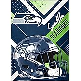 Northwest The Company NFL Seattle Seahawks Silk Touch Throw Blanket, 55" x 70", Crossing Pattern