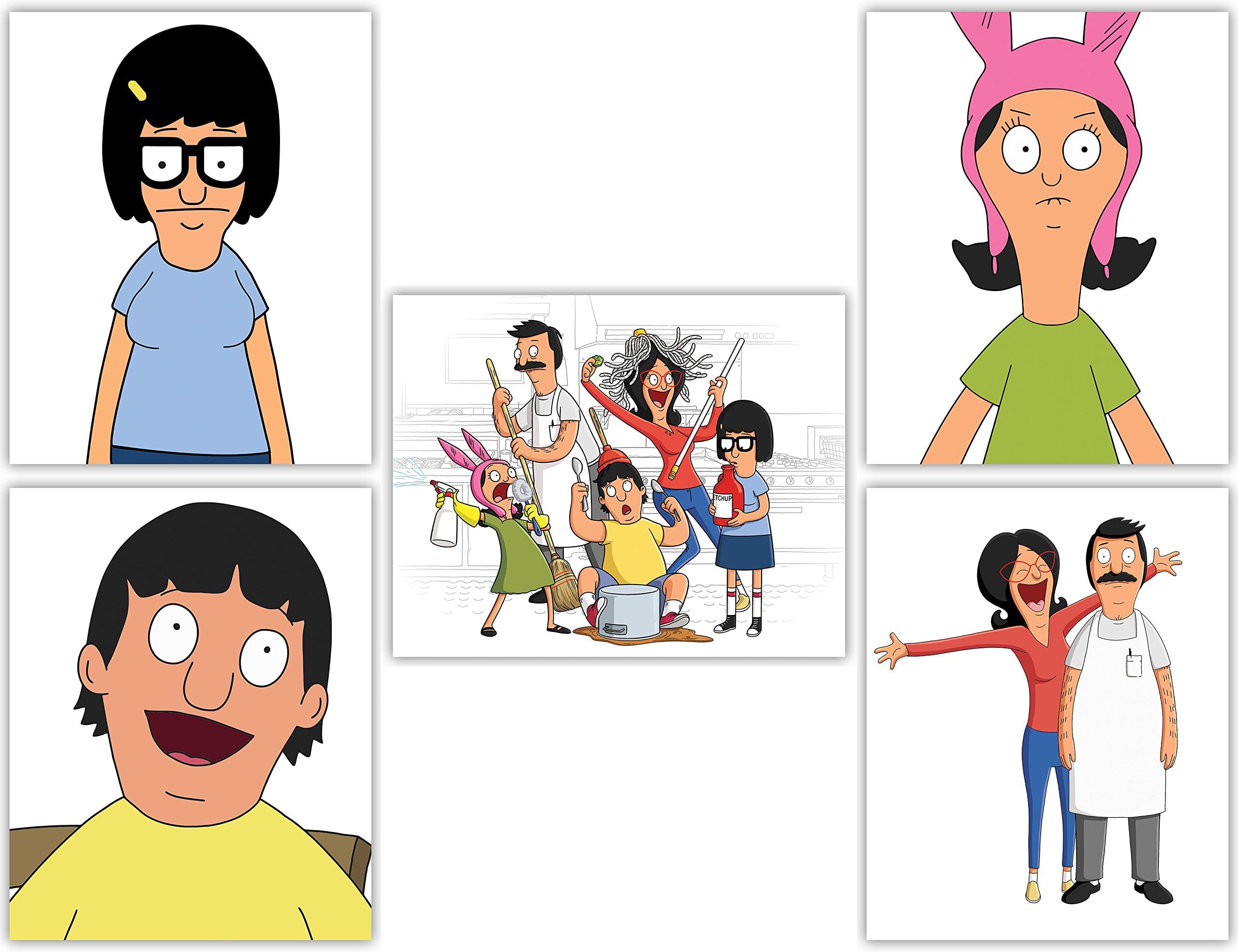 Bob's Burgers Wall Art Poster Collection - Tina, Louise, Gene and Linda Belcher in our Wall Decor Series - Set of 5 8x10 Photos Bob's Burgers Wall Art Poster Collection - Tina, Louise, Gene and Linda Belcher in our Wall Decor Series - Set of 5 8x10 Photos Bob's Burgers Wall Art Poster Collection - Tina, Louise, Gene and Linda Belcher in our Wall Decor Series - Set of 5 8x10 Photos Set of 5 8x10