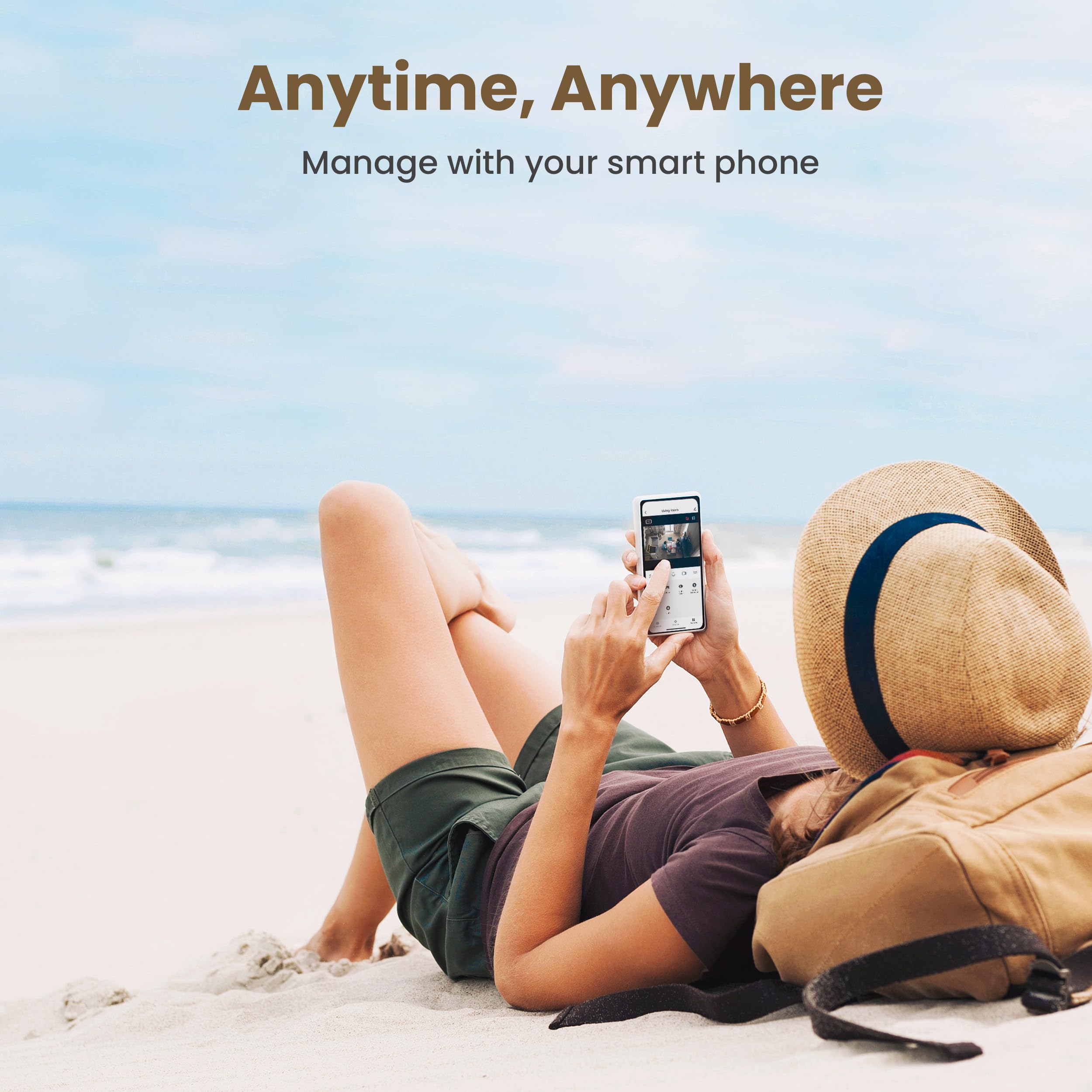 Feit Electric Indoor Security Camera with Motion Detection, 30ft. Night Vision, 360° Adjustable Head, 2.4GHz WiFi, 2-Way Audio, 1080p HD, Works with Alexa & Google Asst, Plug-in, White - CAM1/WIFI - View 9