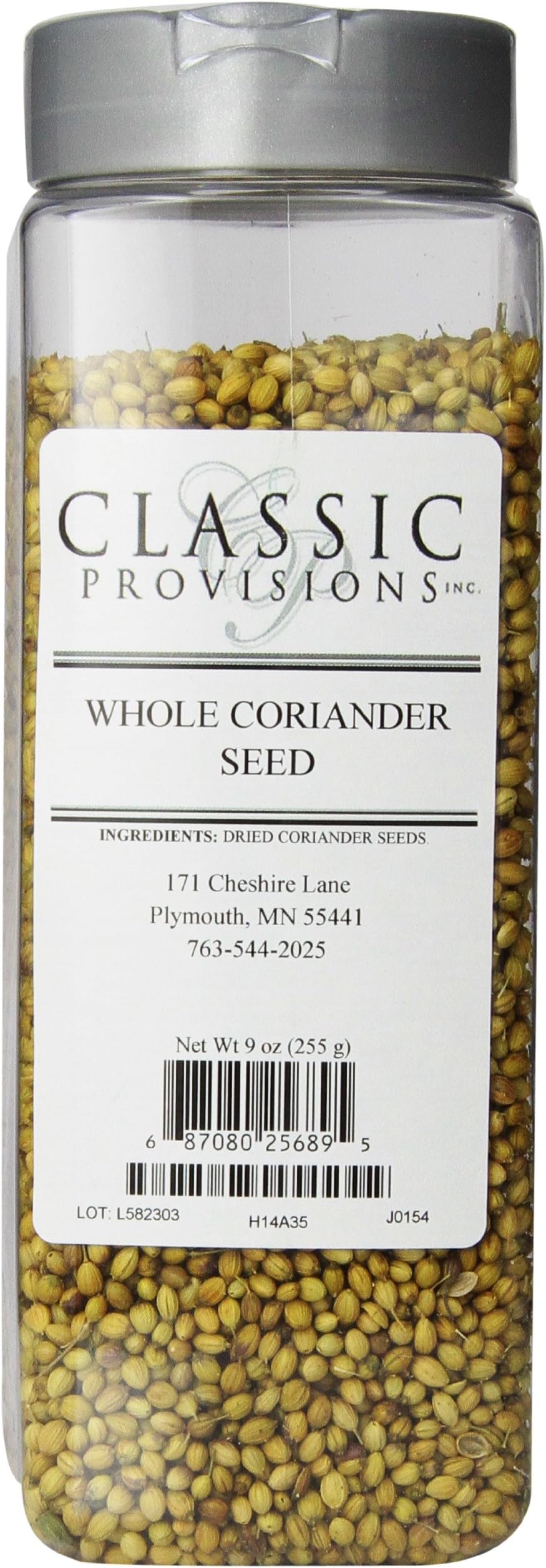Classic Provisions Spices Coriander Seeds, Whole, 9 Ounce