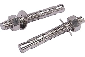 Bolt Dropper 1/2" x 3-3/4" Wedge Anchor (5 Pack), 18-8 (304) Stainless Steel