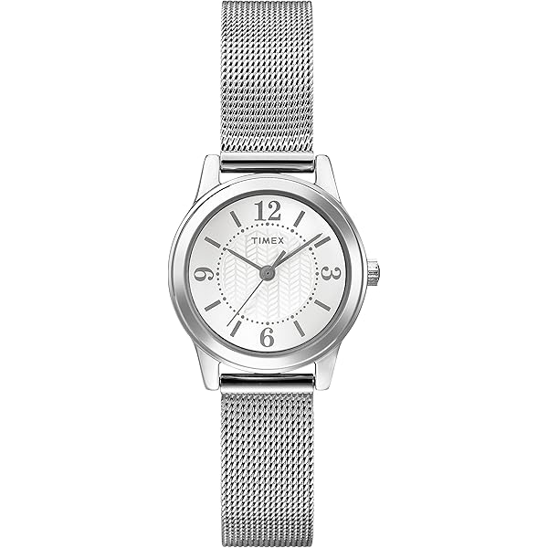 Timex Orologio da donna Main Street da 25 mm, cinturino di espansione color argento, quadrante in madreperla, cassa argentata, Argento, Bracciale