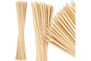 MalloMe XL Bamboo Skewers 30 Inch 100 pcs - 5mm Thick Bamboo Sticks - Heavy Duty Wooden Shish Kabob Skewers for Grilling - for Kebab BBQ Grill Hot Dog, Candy Apple Smores Sticks Wood Skewer Appetizers