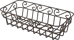 Spectrum Diversified Scroll Basket, Classic Kitchen Design for Breads, Roll, Muffin Pastries & Baked Good Storage, Traditional Style Snack & Food Holder for Serving, Bronze