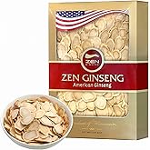 Zen American Wisconsin Ginseng Slices — Improved Energy, Performance, & Mental Health for Men & Women (8oz. Box)