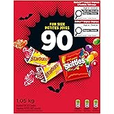 SKITTLES and STARBURST Fruity Halloween Fun Size Candies, 90 count
