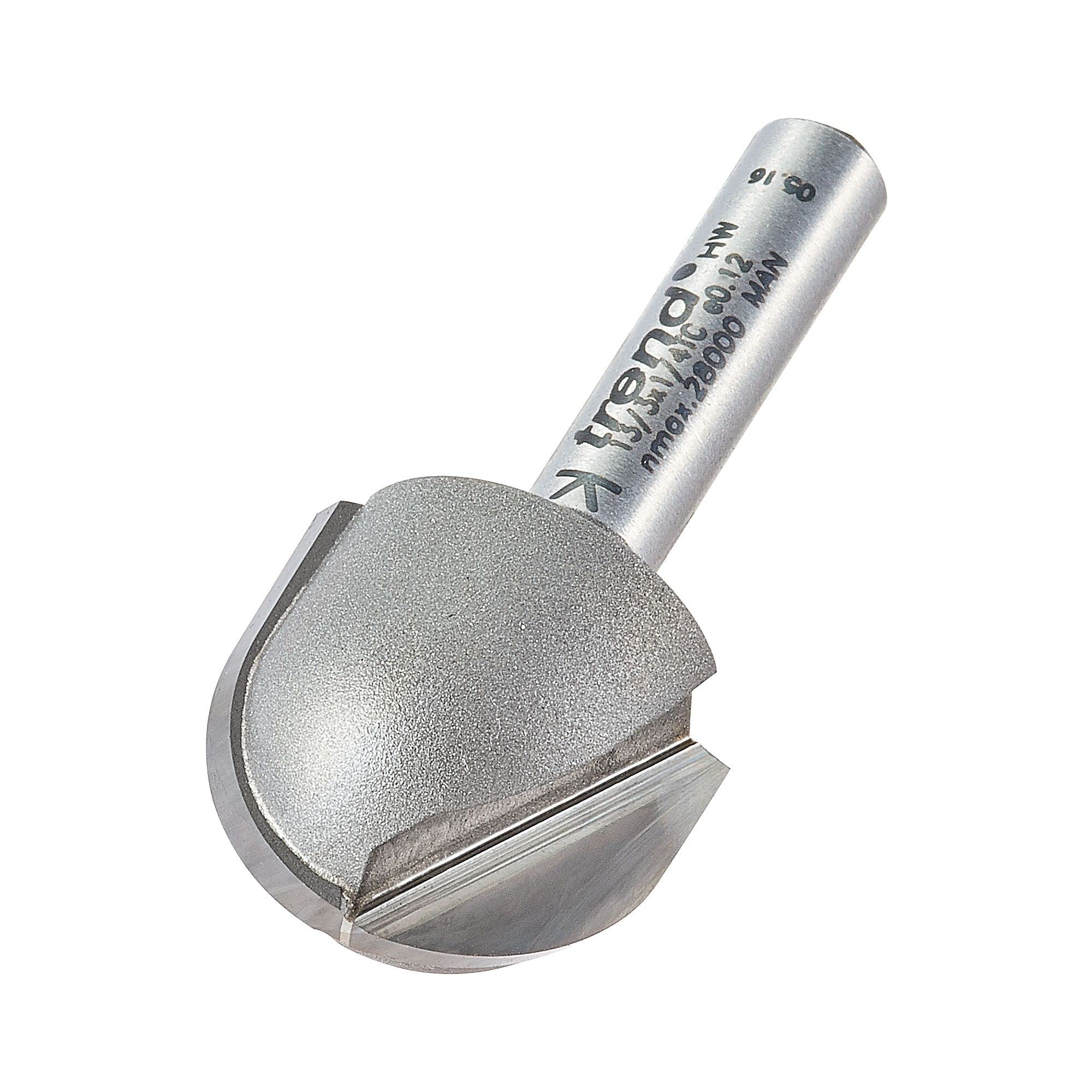 Trend Professional Cove Cutter, 10mm Radius, 1/4 Inch Shank, 20mm Cut Diameter & 18mm Cut Length, Tungsten Carbide Tipped, 13/3X1/4TC