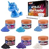 MTBJZJ Mica Powder, 6 Colors - 20g/Bottle of Epoxy Resin Color Pigment for Candle Dye, Lip Gloss Pigment, Soap Making, Slime Colorant, Paint, Bath Bombs,Nail Polish and Eye Shadow