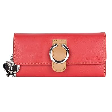 Butterflies Womens Wallet (Red) (BNS 2223)