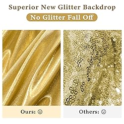 Outpain 10x10ft Gold Sequin Backdrop Curtains