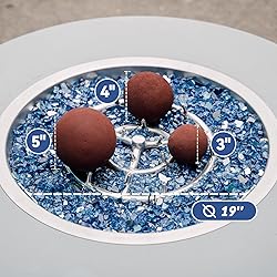 Skyflame Ceramic Fire Balls, Set of 12 Round Fire