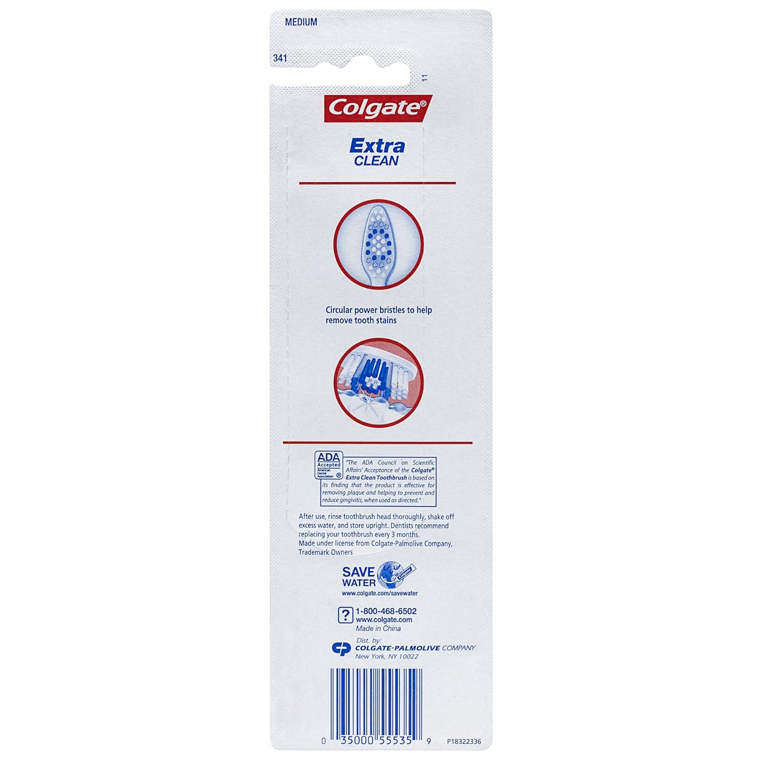 Colgate Extra Clean Full Head Toothbrush, Medium - 3 Count (Pack of 1) : Beauty