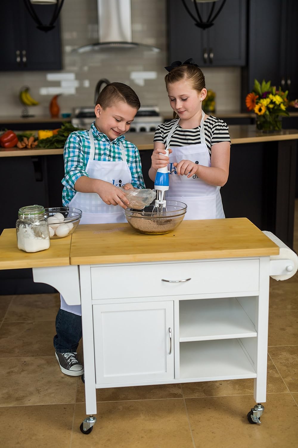 Amazon Com Rookie Chef Island Cart Home Kitchen