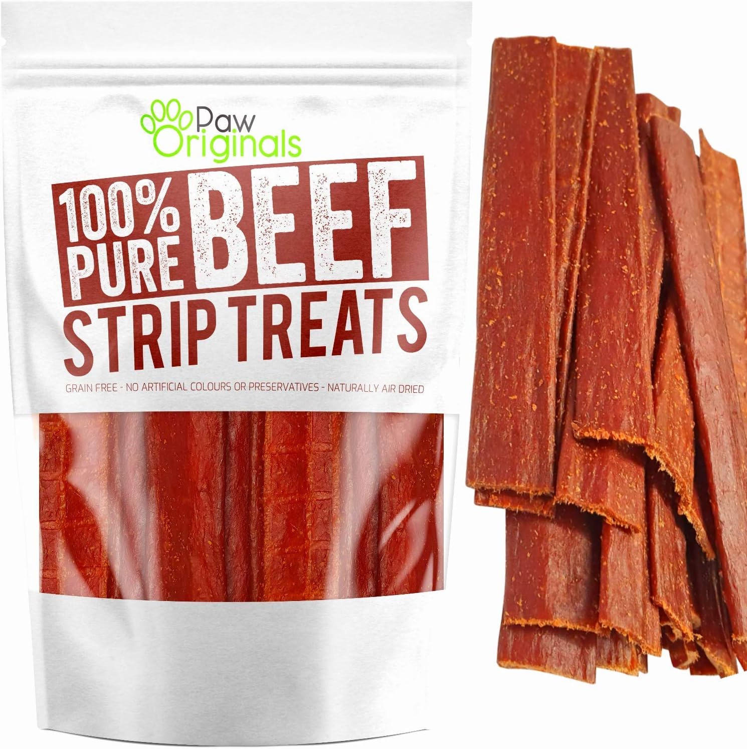 Natural Dog Chews 100 Pure Beef Strip Treats Delicious Raw Air