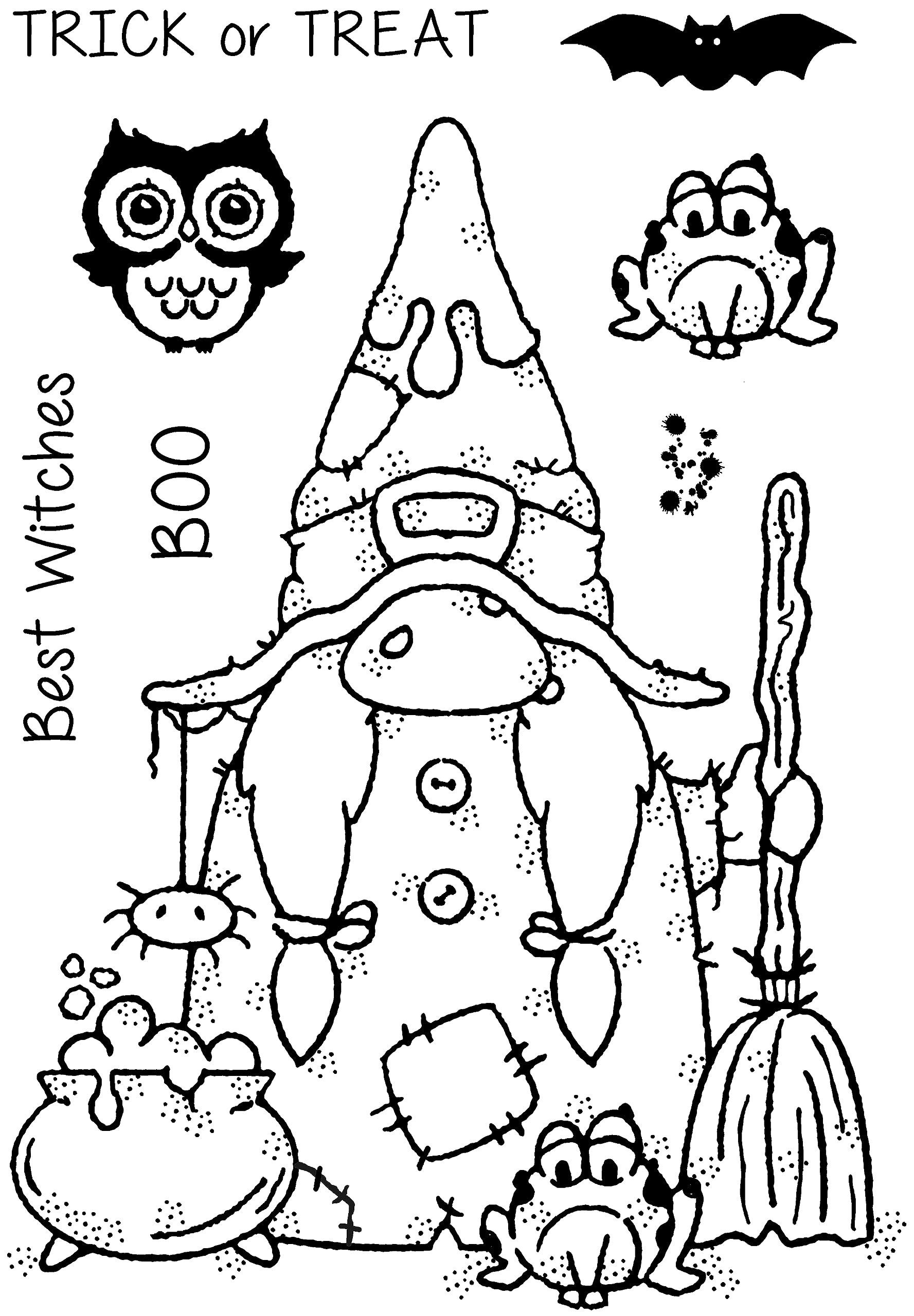 Woodware Clear Stamp Set-Witchy Woo, 4 x 6 in