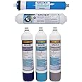 PureT FPK-E3-5 | Filter Set for EZ Slim Reverse Osmosis System, Full Water Replacement Filter Set - Sediment, Carbon & Reverse Osmosis Water Filter, Drinking Water Filter, Compatible w/ E3RO550-EZ