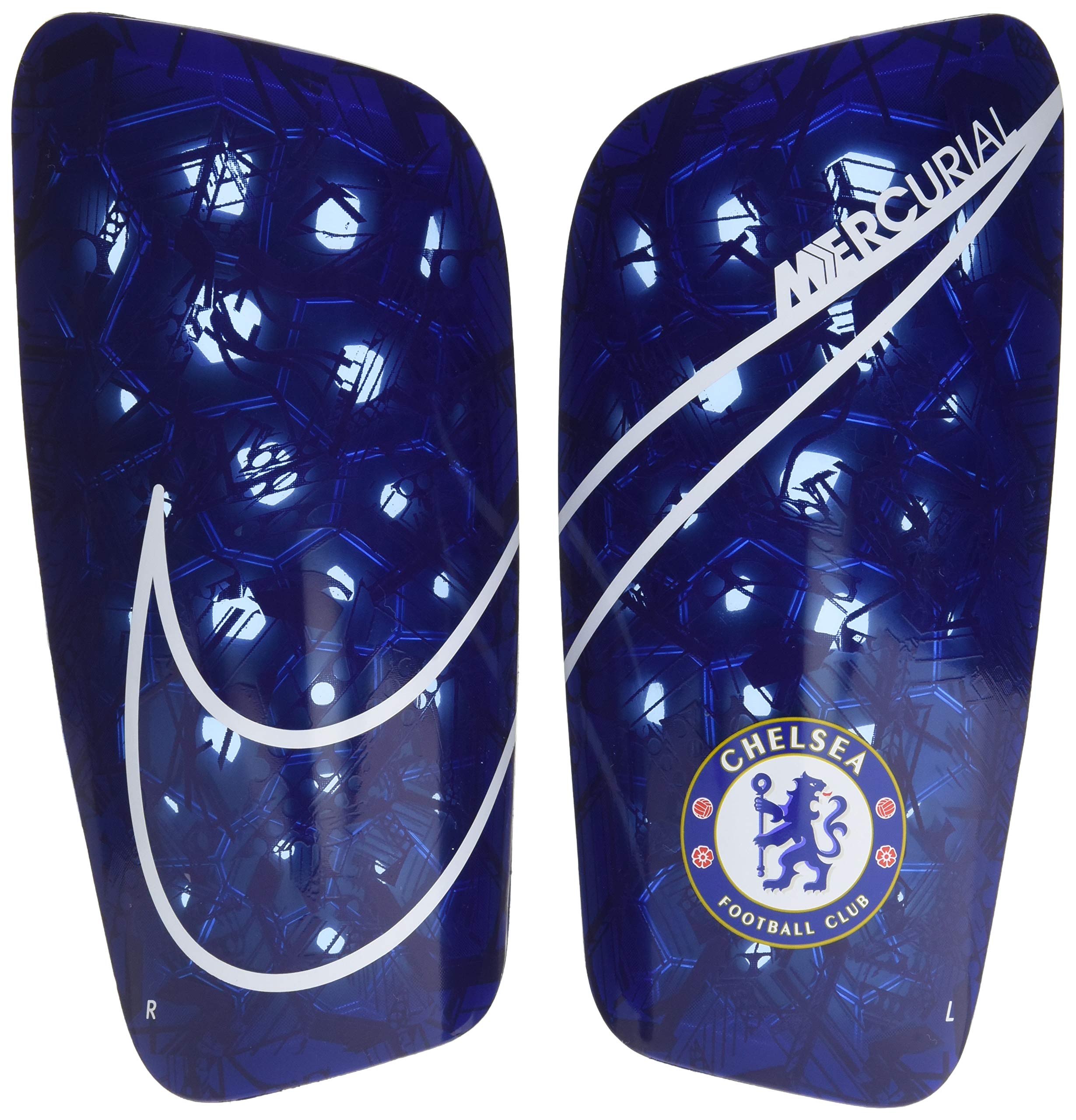 Nike Unisex Mercurial Lite Chelsea FC Football Shinguards, Rush Blue/White, XL
