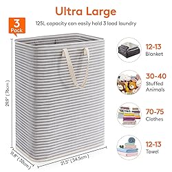 Lifewit 3 Pack Laundry Hamper Large Collapsible