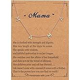 SKQIR Mama Necklaces For Women, Gold Plated Momma Mom Necklace,Pregnant Pregnancy Gifts For Expecting Mom, First Time New Mom Gifts,Mommy Mama To Be Gifts,Postpartum Gifts For Mom After Giving Birth