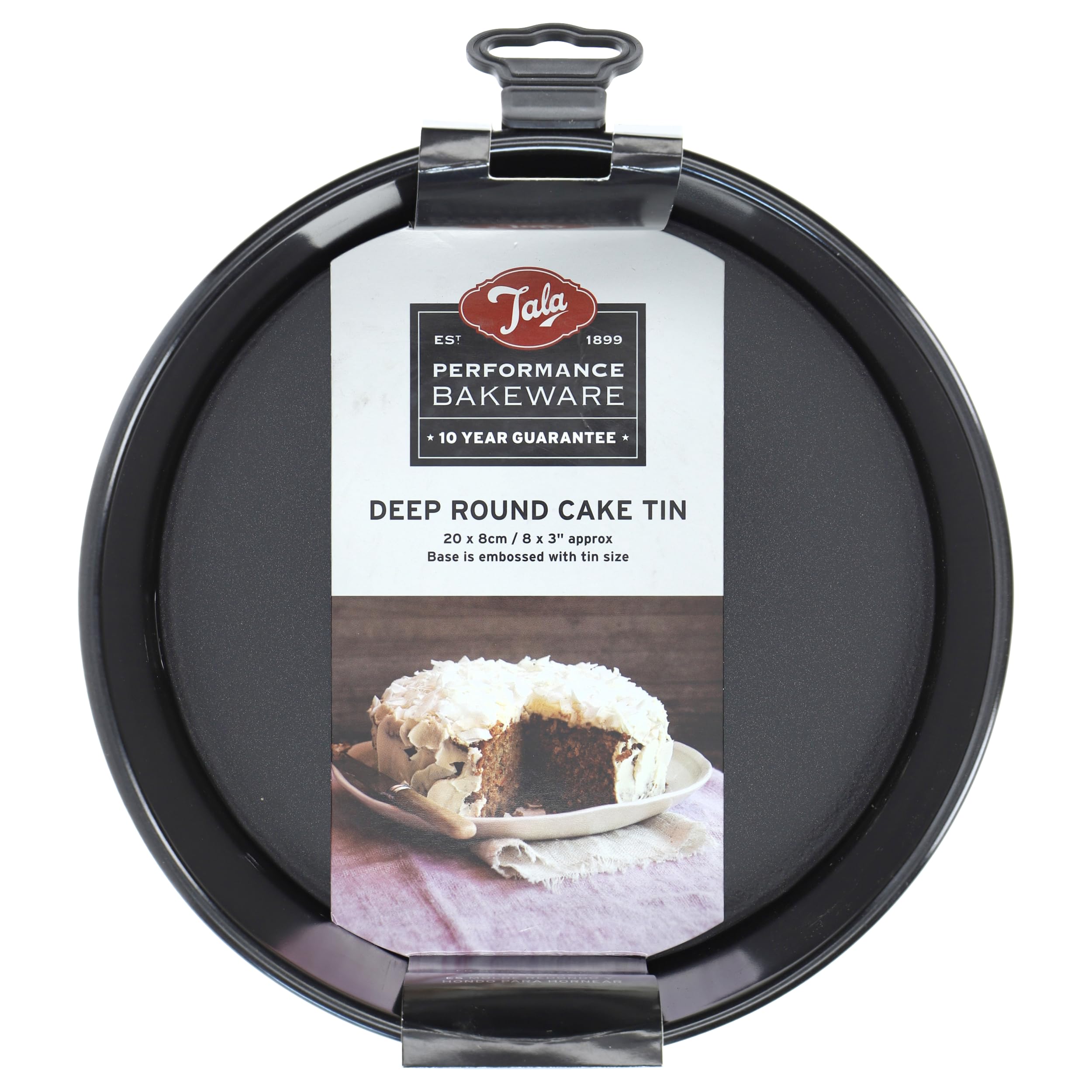 Tala Performance, Loose Base Round Deep Cake Tin, Professional Gauge Carbon Steel with Eclipse Non-Stick Coating, 21 cm Cake Pan; Ideal for Cakes, and Celebration Bakes, 21.6x21.6x8.9 cm