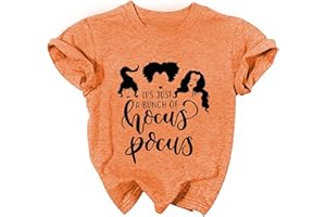 LAZYCHILD It's Just A Bunch of Hocus Pocus Halloween T Shirt Toddler Boys Girls Sanderson Sister Graphic Tee Shirts