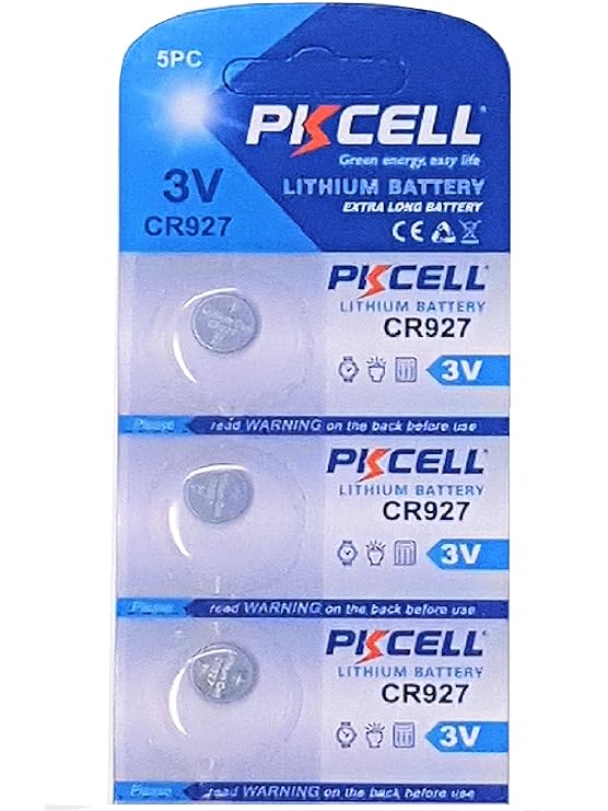 3 x CR927 3V Lithium Knopfzelle 30 mAh ( 1 Blistercard a 3 Batterien ) Markenware --- PKCELL ---