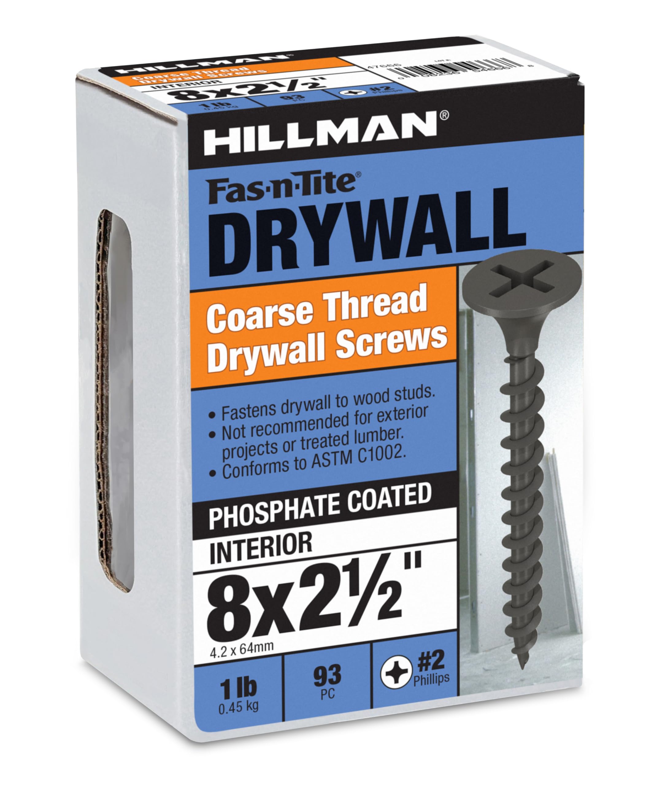 Coarse Thread Drywall Screw #8 x 2-1/2"