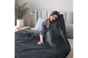 Eydna Electric Heated Blanket Full Size 72"x84", 5 Heating Levels & 10 Hours Auto Off Large Oversized, Machine Washable, Home Office Use, Darkgray