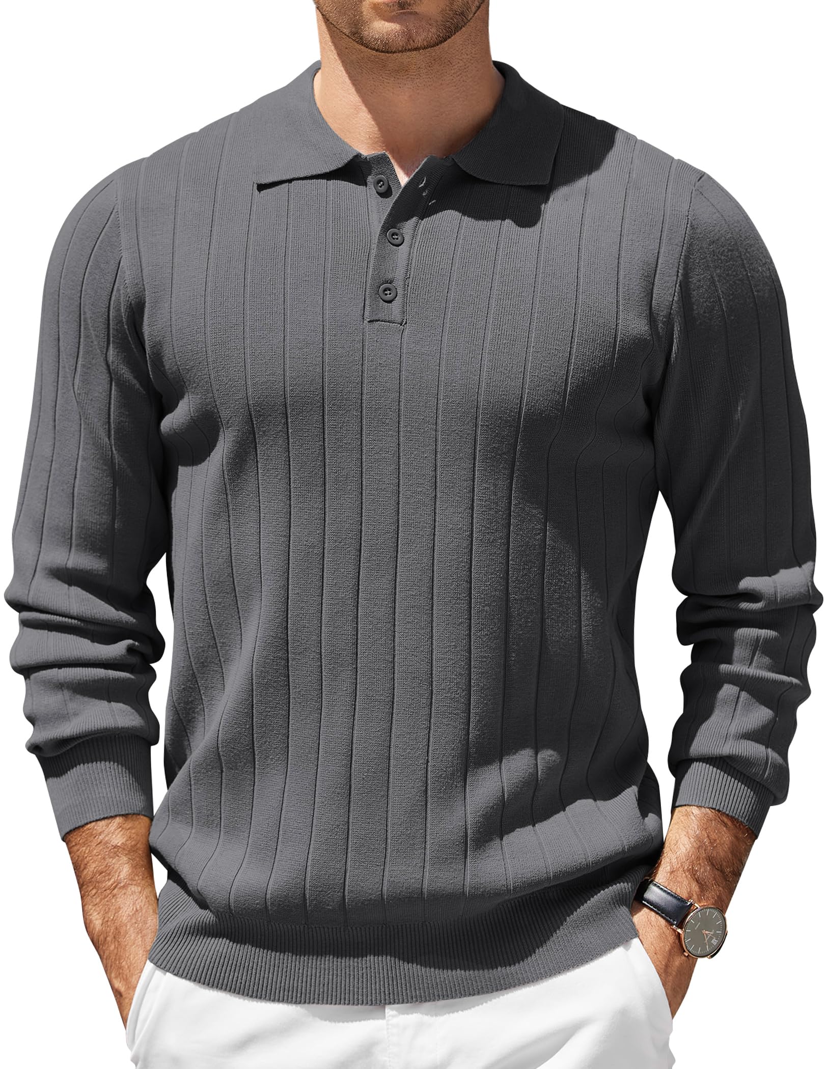 thumbnail image 2 of COOFANDY Men's Dress Shirts Long Sleeve Casual Shirt Stretch ... - Kohl's 2 of 13