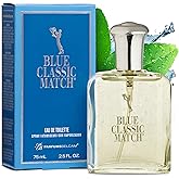 PB ParfumsBelcam CM Deep Blue Eau de Toilette Spray for Men – Fresh Aquatic Citrus Cologne with Bergamot, Marine Notes & Musk – Clean Masculine Scent, Affordable Everyday Cologne, 2.5 Fl Oz