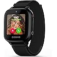 JrTrack 3 Smart Watch for Kids by Cosmo | Phone Watch & GPS Tracker for Children Ages 6-12 | Calling, Texting, GPS Tracking, Camera, School Mode | SOS & Safety Alerts | SIM Card Included | (Black)