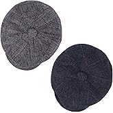 Senker Fashion Newsboy Cap for Men, Irish Newsies Hat Classic 8 Panel Wool Blend for Old Man Cabbie Driving